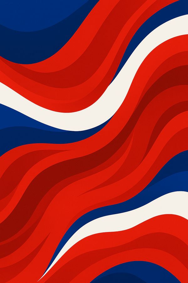 Diseño abstracto inspirado en los colores de la bandera de Chile